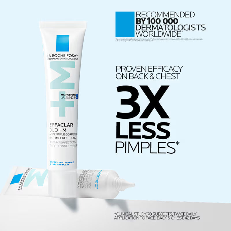 La Roche-Posay Effaclar Duo+M Gel with Salicylic acid, Anti-Acne Moisturiser for Acne-Prone Skin ( Pack of 2 )