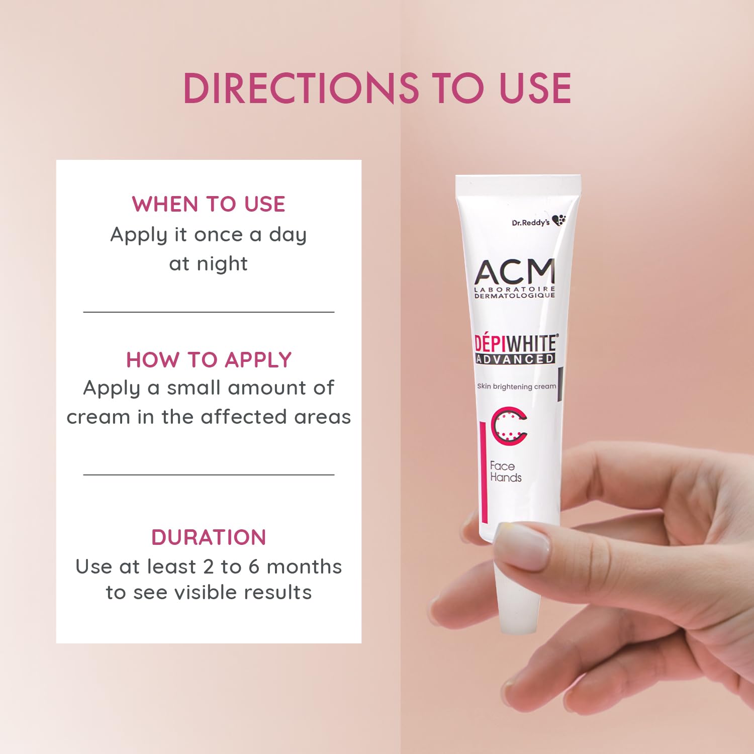 Depiwhite Dr Reddy's Advanced Cream for Bright & Even-toned Skin|Anti-Pigmentation| Removes Dark Spots|Glow Boost- Visible Brightness in 2 weeks|Kojic Acid Vitamin C|Dermatologist Recommended|15 ml