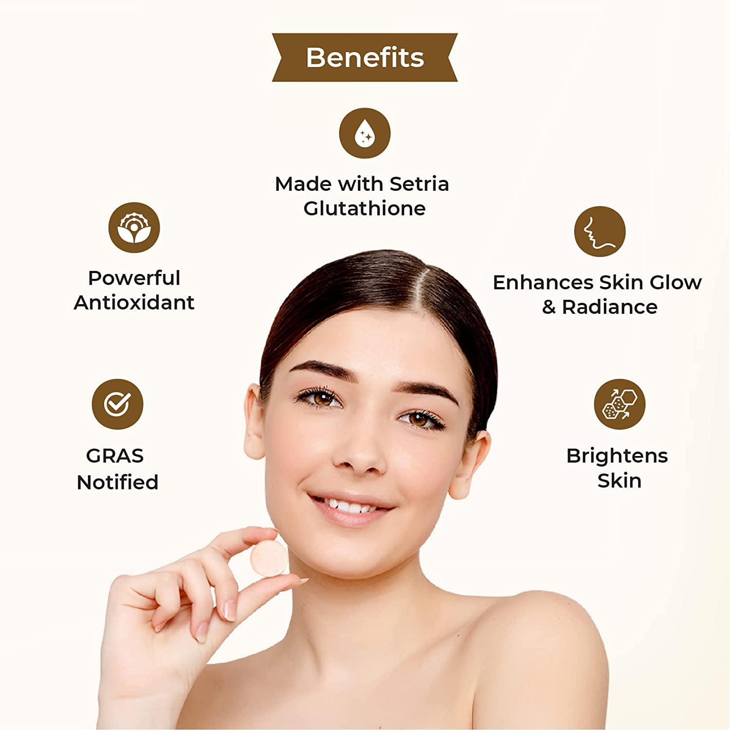 Glutone C Glutathione & Vitamin C Effervescent Tablets| Made with Setria L-Glutathione, Amla extract & Selenium| Even Tone & Glowing Skin| Pack of 15 Tablets