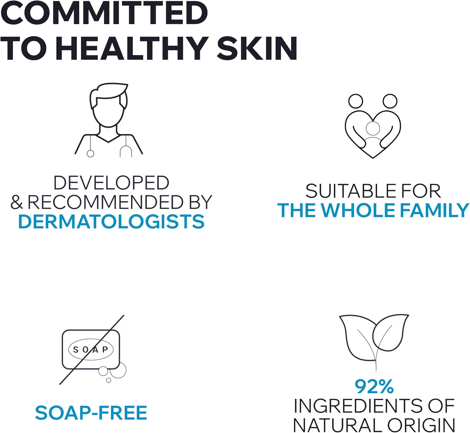 Uriage Cleansing Cream - Moisturizing Body Cleanser with Shea Butter - 2-in-1 Cleansing & Nourishing - Face, Body & Hair - 92% Natural Origin, Paraben & Soap-Free - Physiological pH