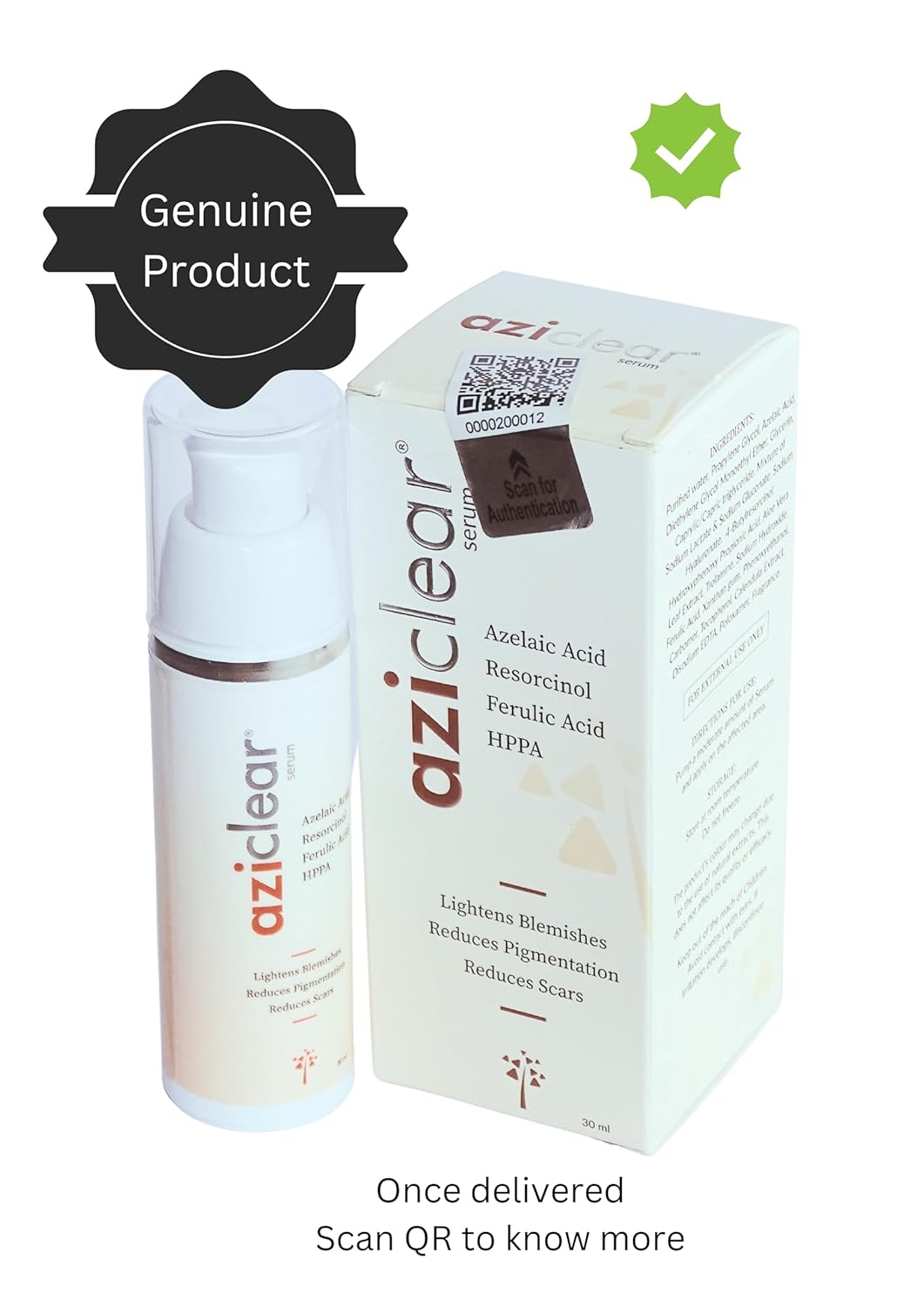 Aziclear Serum – Lightens Blemishes, Reduces Pigmentation and Scars | 30ml