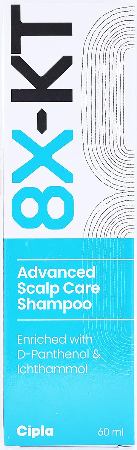 8X-KT Shampoo with Ketoconazole and Zinc Pyrithione,  60ml