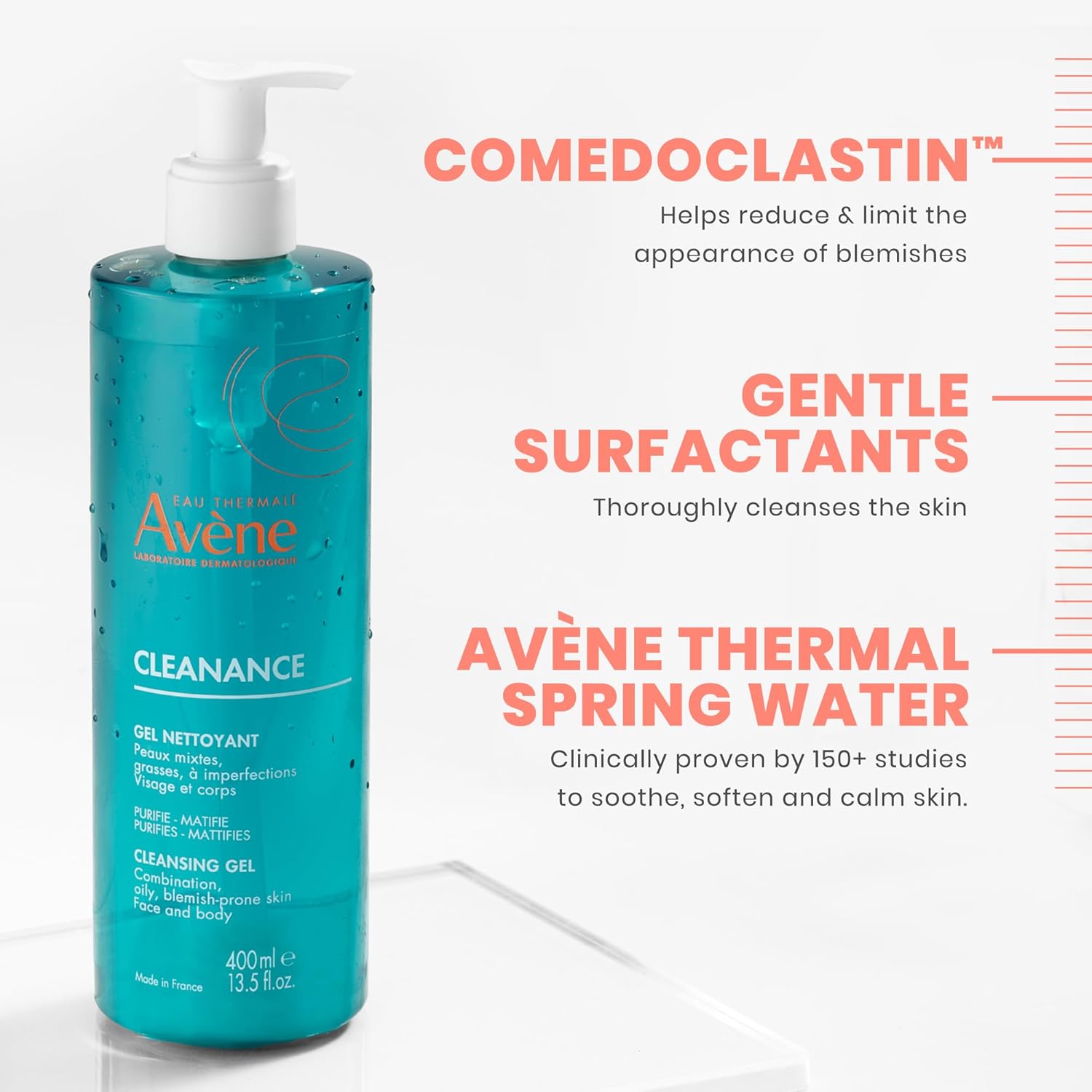 Avene Cleanance Cleansing Gel I Face wash for Oily, Acne, Sensitive, Blemish Prone Skin I Foaming Gel Gentle Skin Cleanser I Purifies and Mattifies Skin I Reduces blackheads and Sebum Production