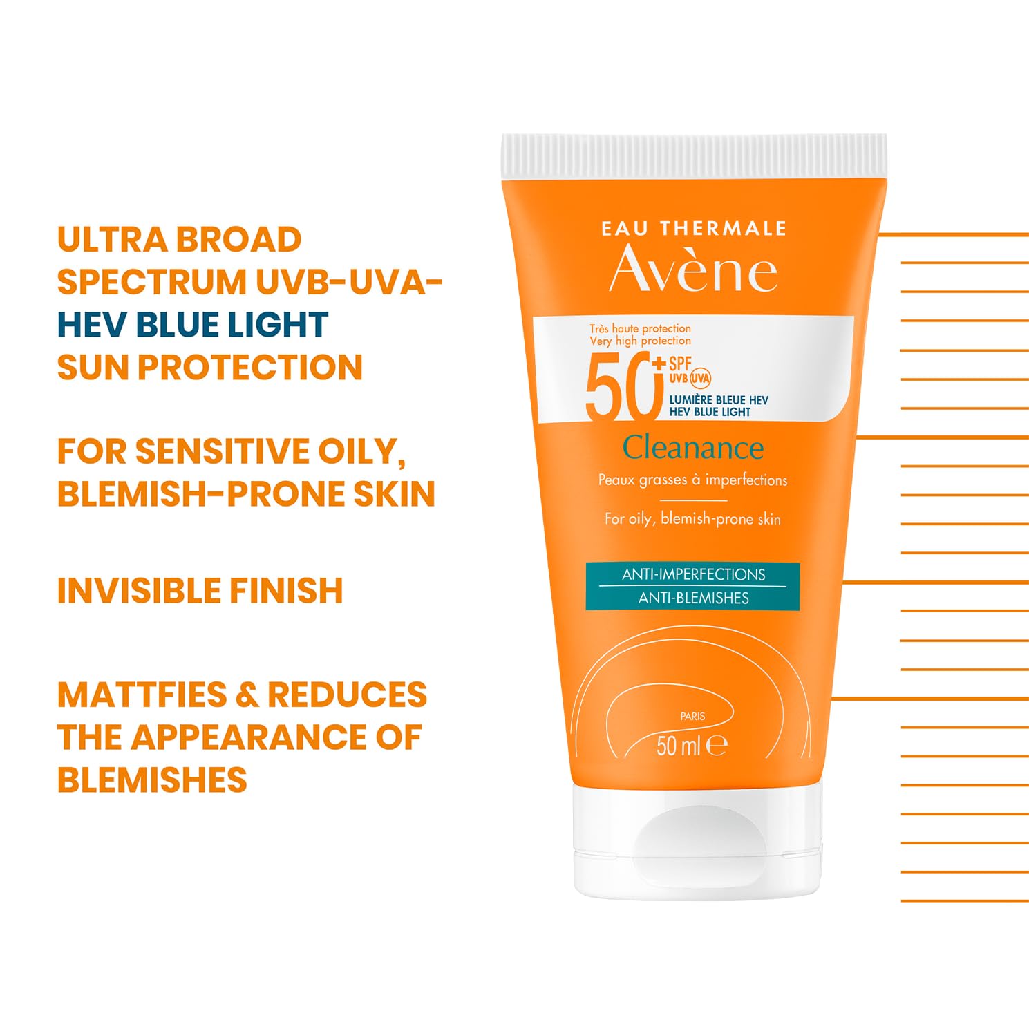 Avene Very High Protection SPF 50 Cleanance Sunscreen, 50 ml
