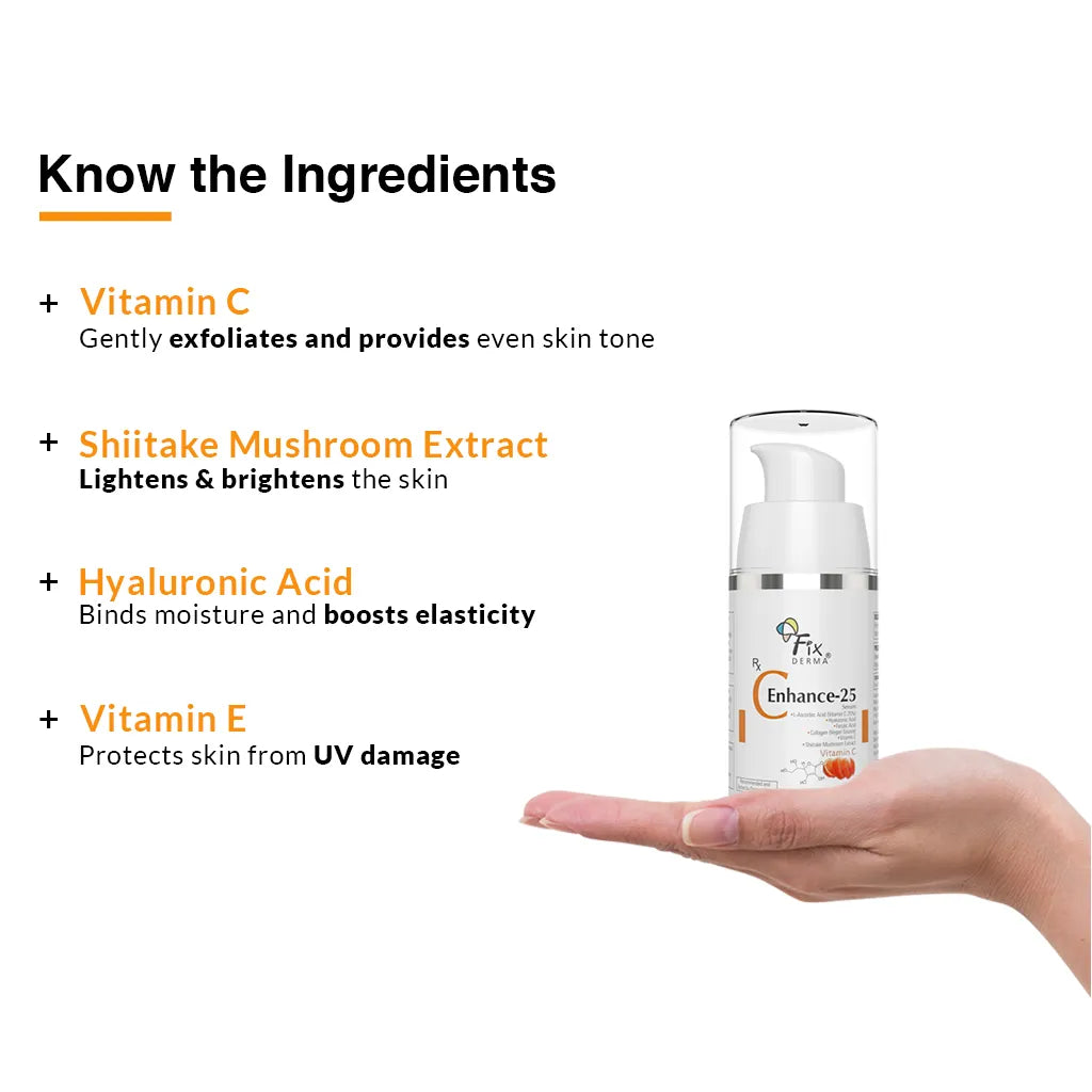 C Enhance-25 Serum, 15g | Purest Form of 25% Vitamin C for A Dewy Glow