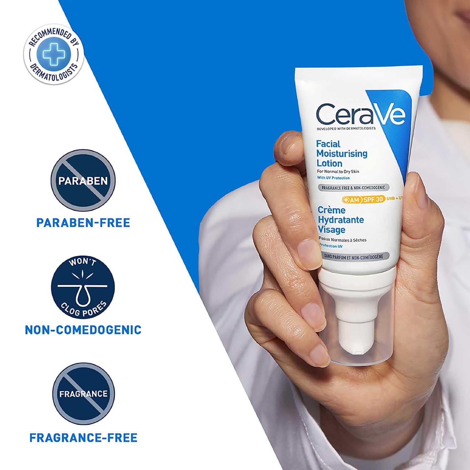 CeraVe AM Facial Moisturizing Lotion For Normal to Dry Skin (52ml) - Broad Spectrum SPF 30  Sunscreen | Non-Comedogenic, Paraben-Free And Fragrance-Free Lotion