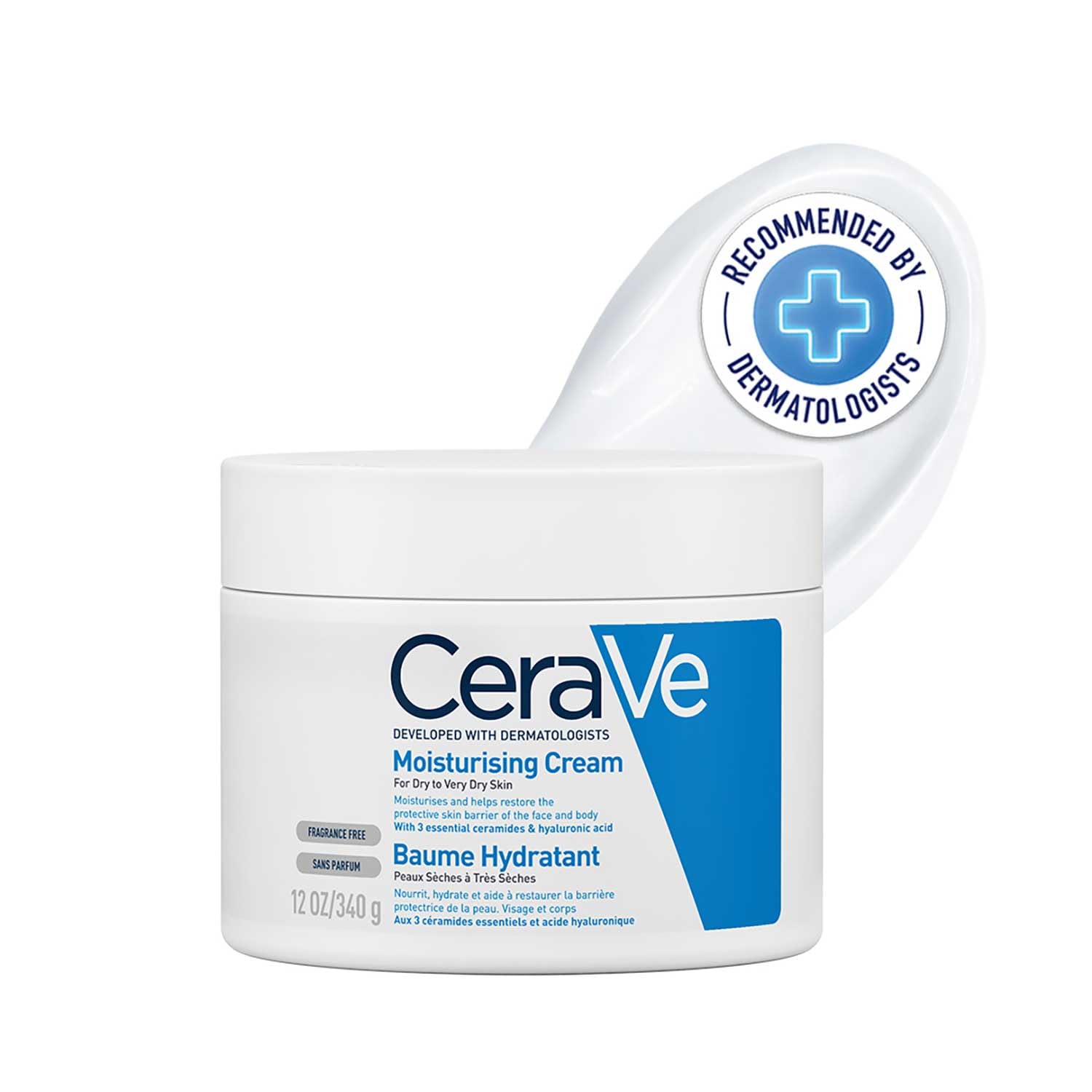CeraVe Moisturizing Cream For Dry To Very Dry Skin - Formulated with 3 Essential Ceramides And Hyaluronic Acid | Non-Comedogenic Moisturizer For Face and Body