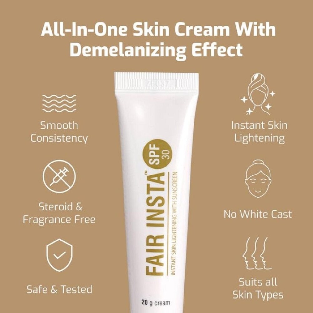 Fair Insta Instant Skin Lightening Cream With Sunscreen SPF 30, 20g