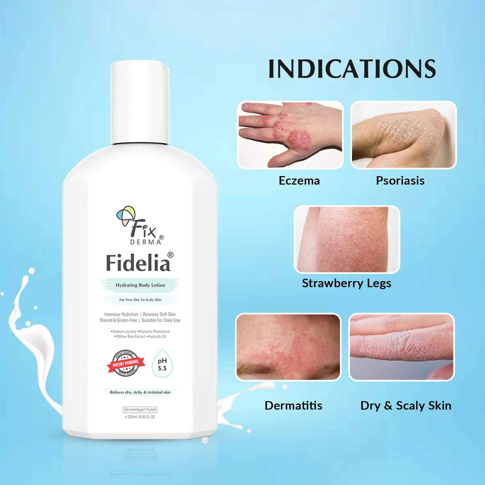 Fidelia Hydrating Body Lotion | Intensive Body Lotion to Revitalize Dry & Scaly Skin