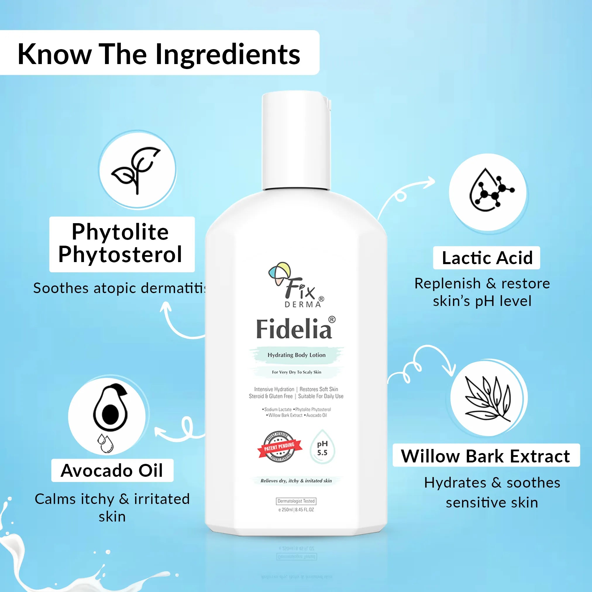 Fidelia Hydrating Body Lotion | Intensive Body Lotion to Revitalize Dry & Scaly Skin