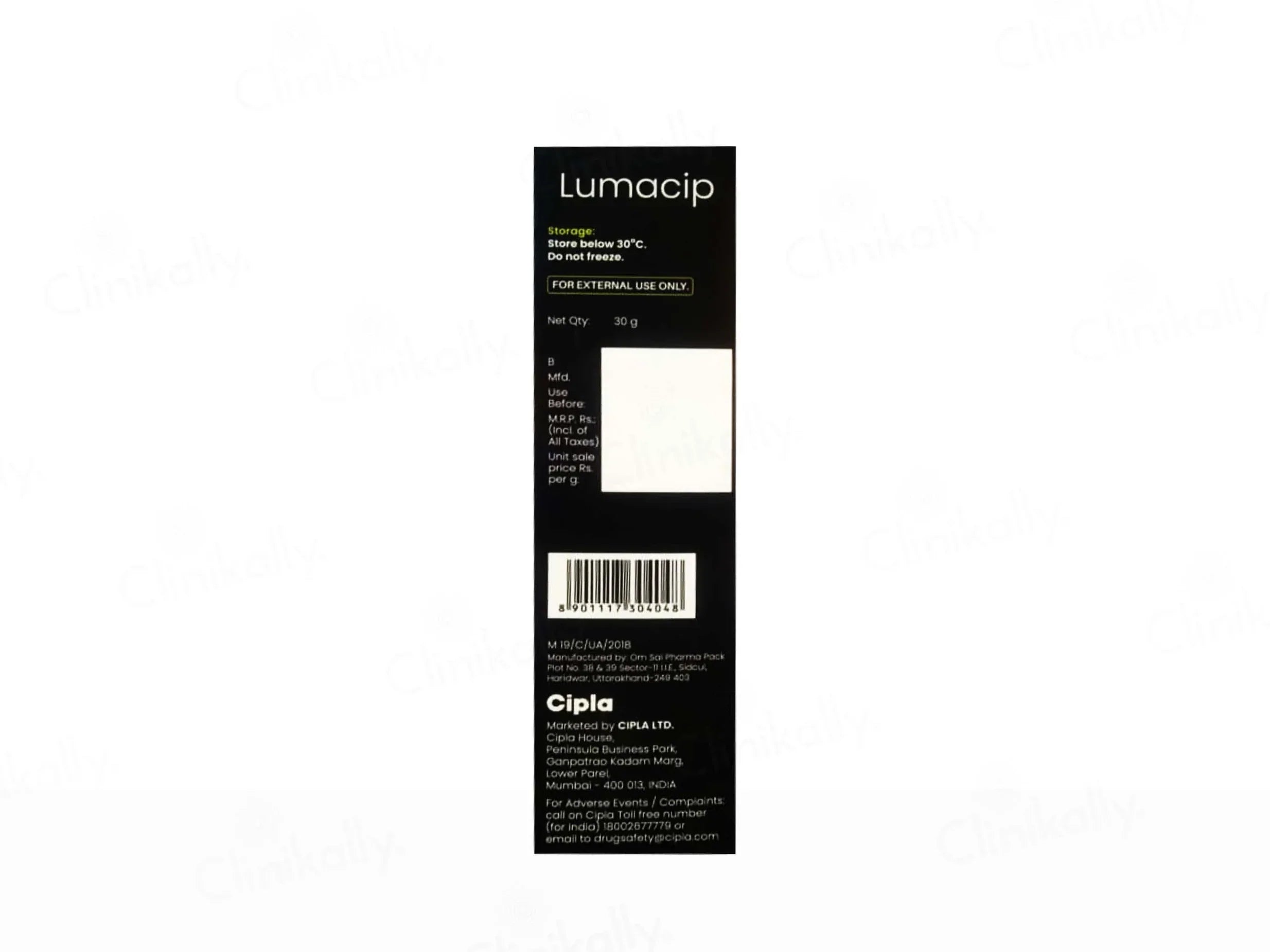 Lumacip Skin Lightening & Brightening Cream, 30g