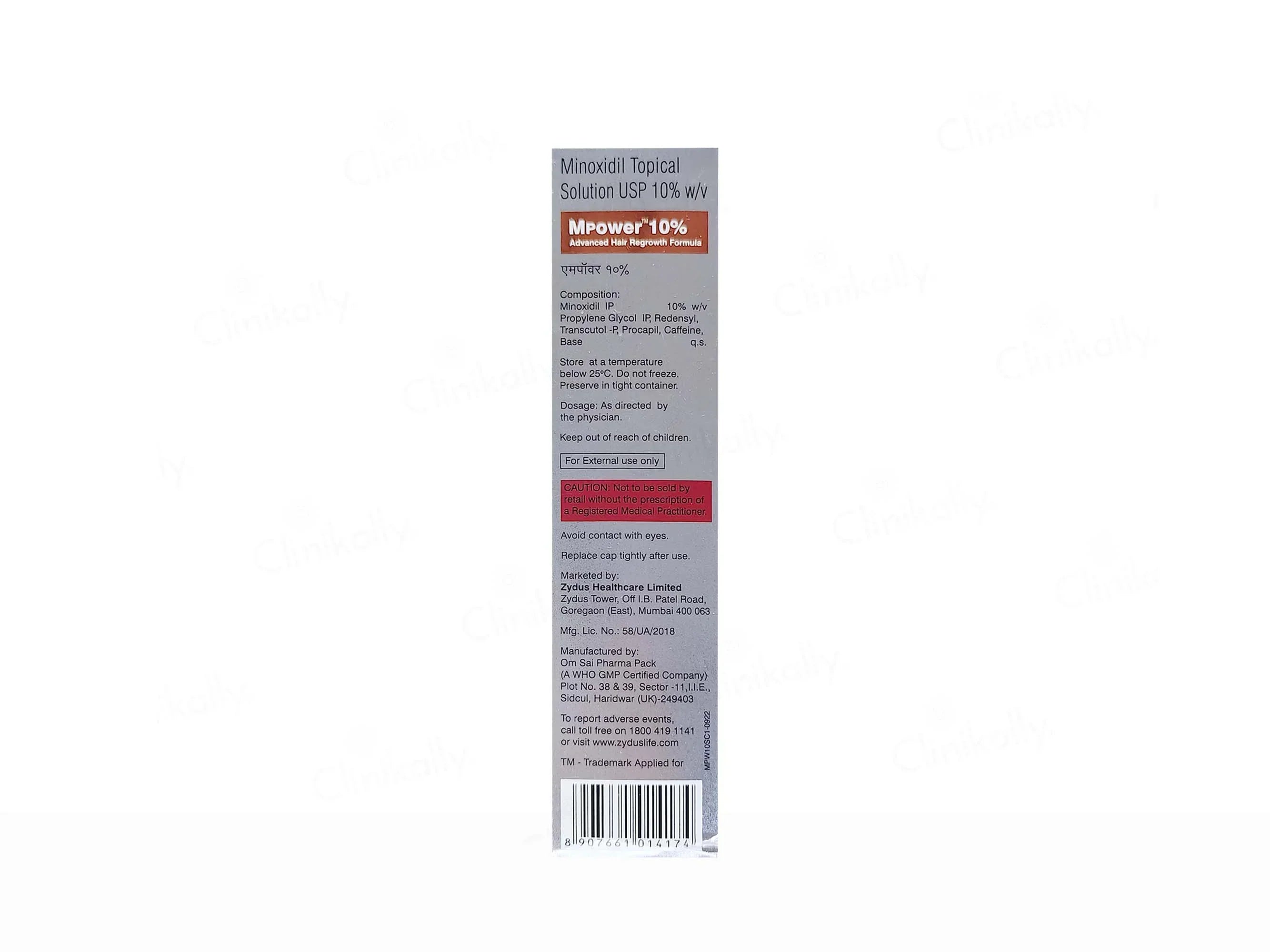 MPower 10% Topical Solution for Hair, 60ml