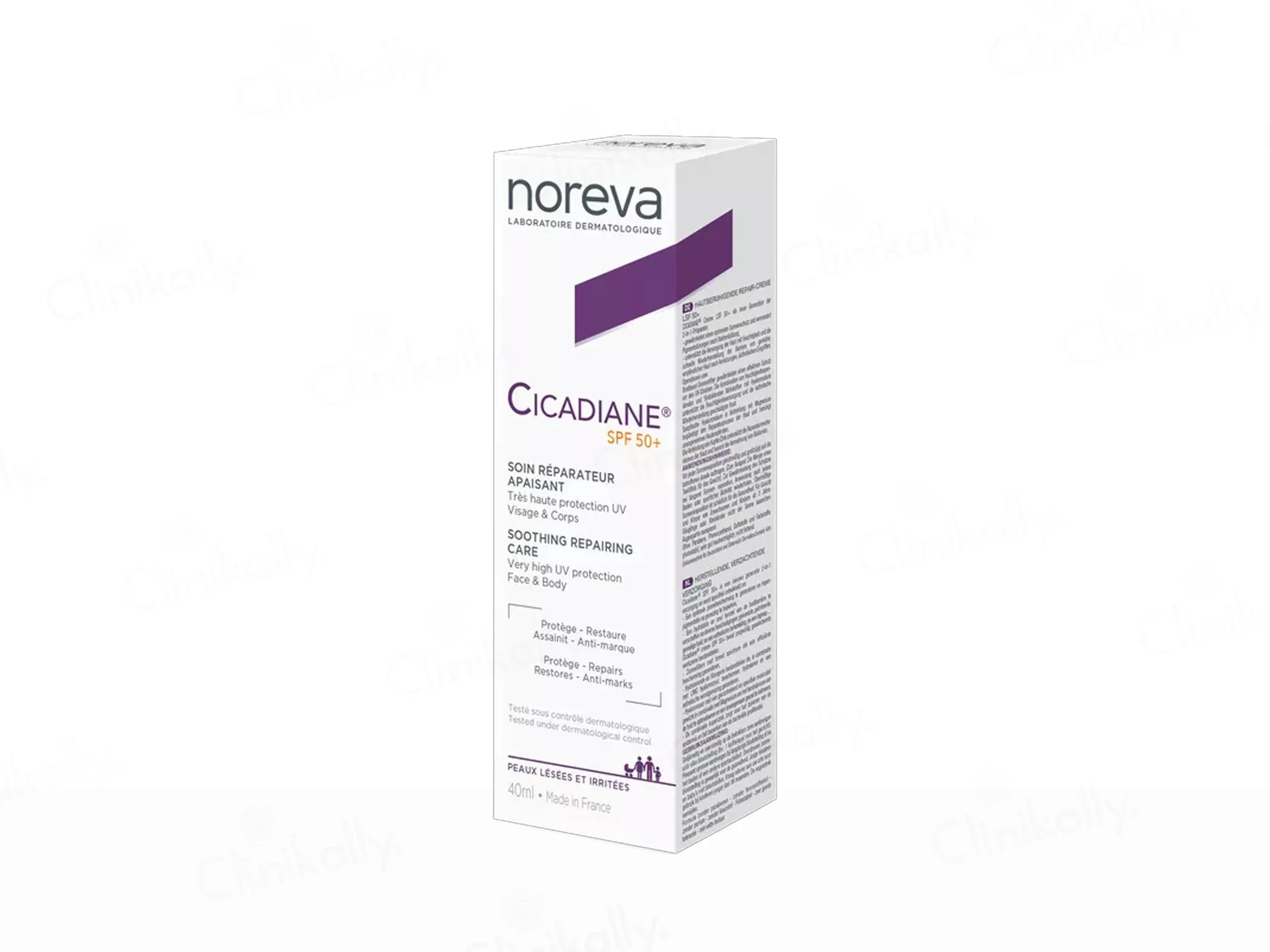 Noreva Cicadiane Soothing Repairing Face & Body Care Sunscreen SPF 50+ | 40 ml - Skiynse Dermatologique