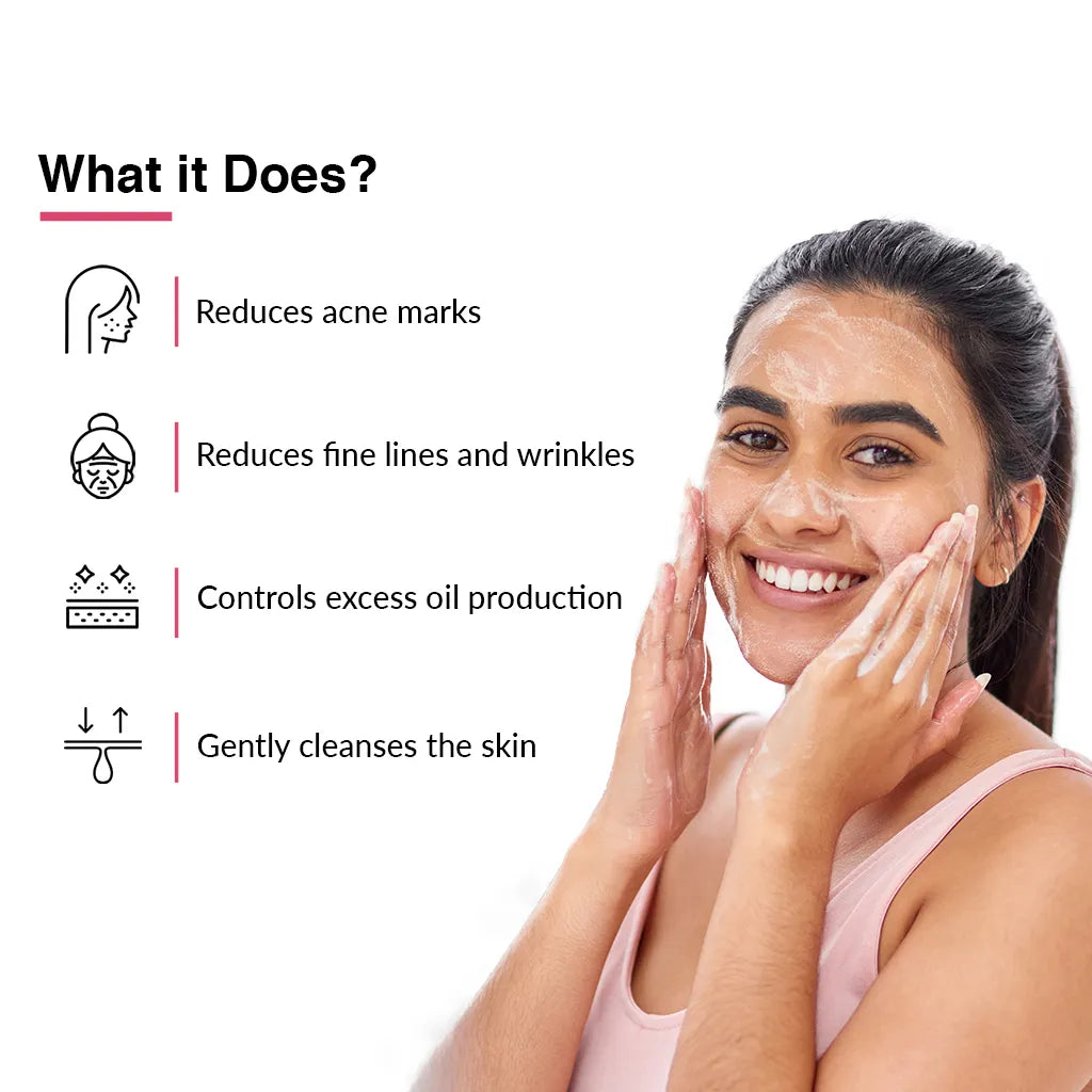 Reticuram Face Cleanser, 75g | Triple Action Formula to Cleanse + Exfoliate + Hydrate the Skin