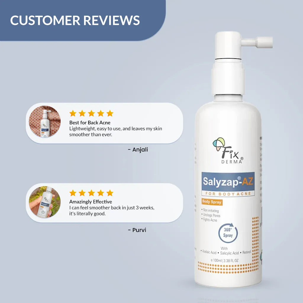 Salyzap-AZ Body Spray, 100 ml | An Innovative 360° Spray for Back & Body Acne