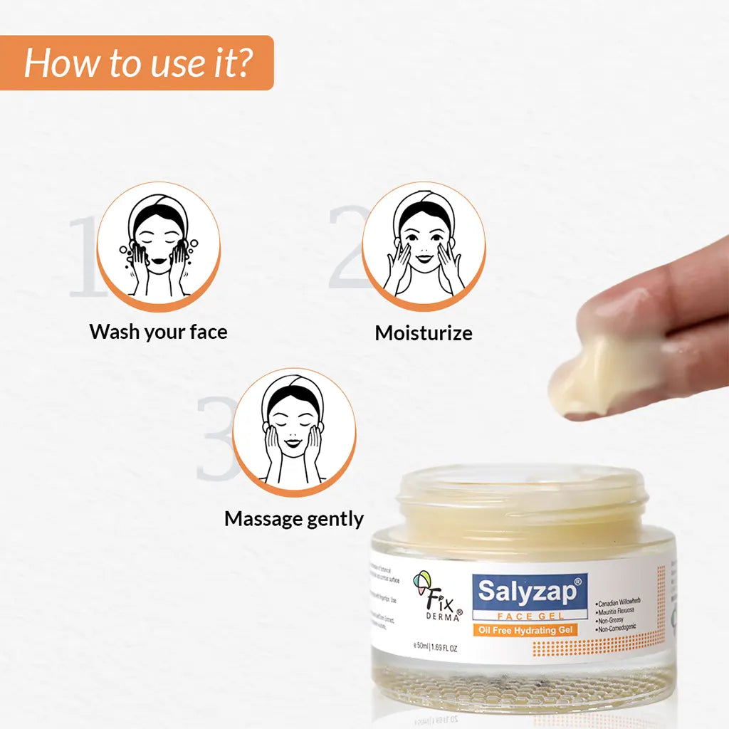 Salyzap Face Gel Moisturizer, 50 ml | for Oily and Acne-Prone Skin