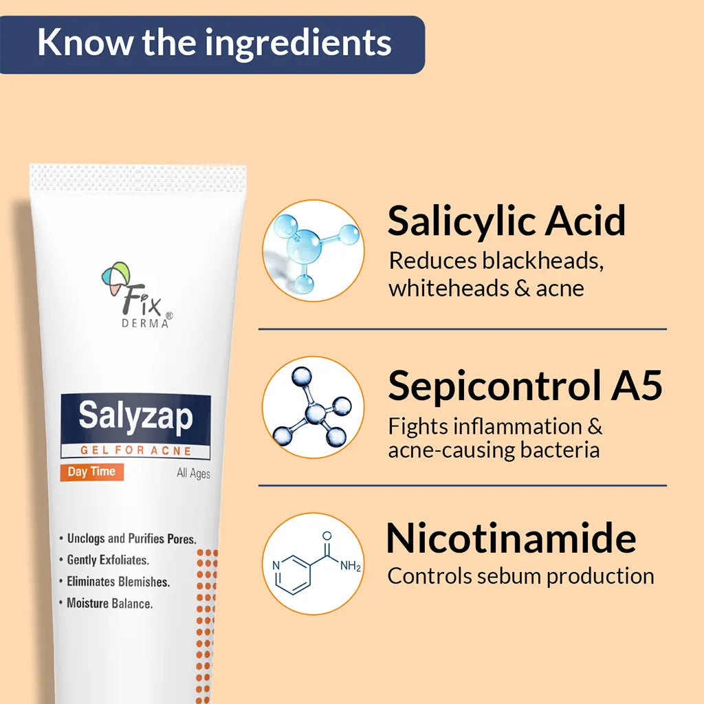 Salyzap Day Time Gel, 20g | A Step-Ahead Formulation for Acne-Prone Skin