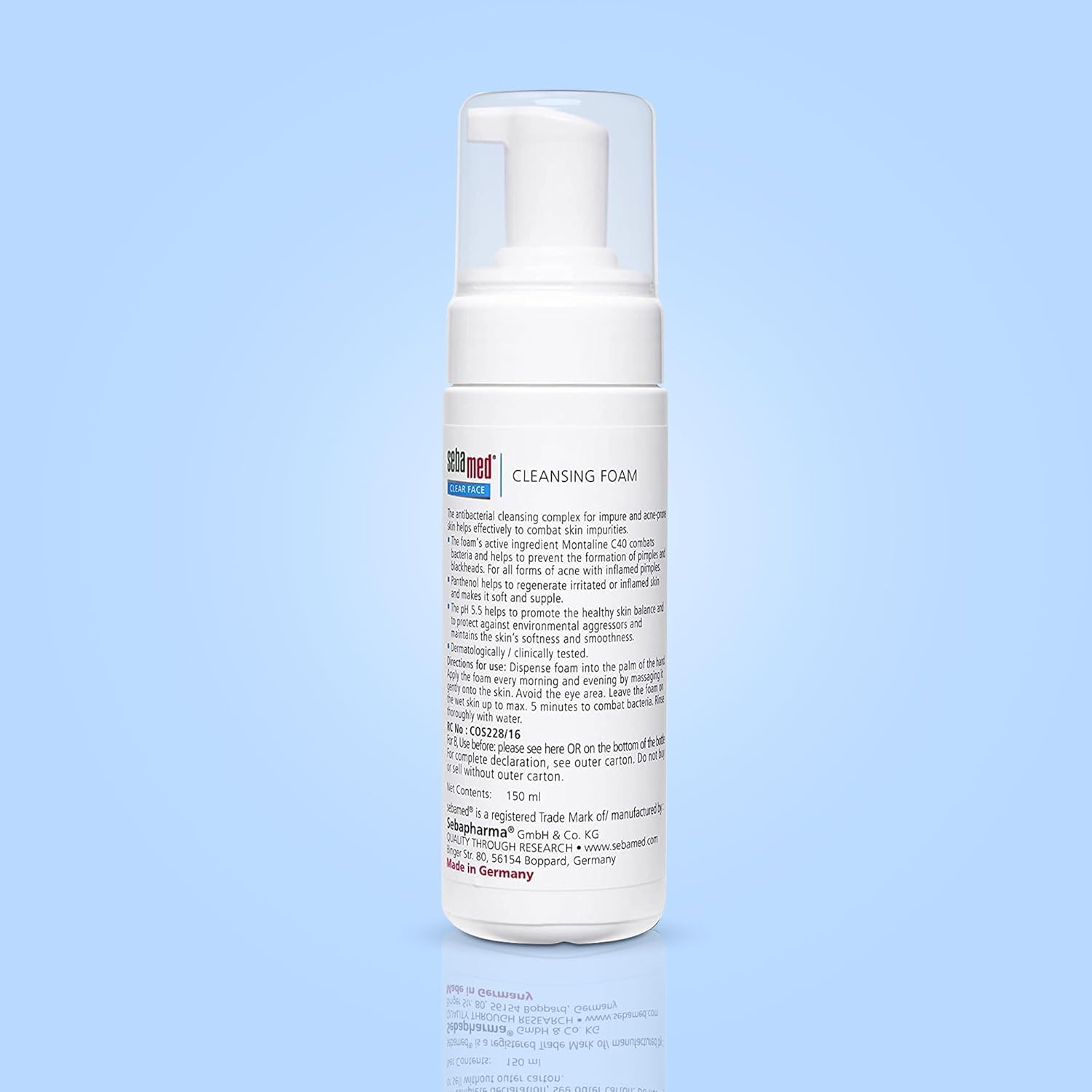 Sebamed Clear Face Cleansing Foam for Acne prone Skin I pH 5.5 I Gentle, Effective hydrating cleanser for pimples | Face wash |men & womenl Oil Free l Clinically proven l Toxin free