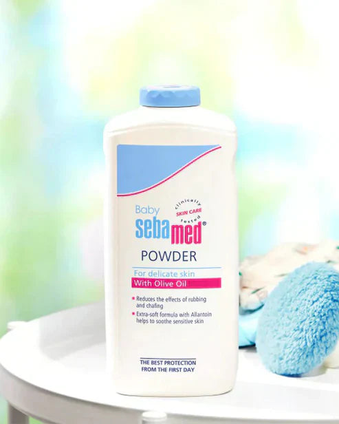 Sebamed Baby Powder| Olive Oil, Allantoin|Keeps newborn’s skin fresh|absorbs sweat