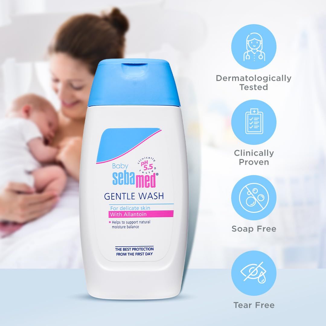 Sebamed Baby Gentle Wash | pH 5.5 | Body Wash | Soap Free | Tear Free