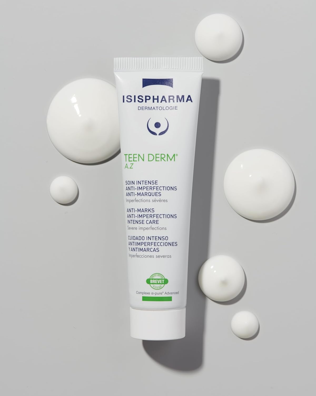 Isispharma Teen Derm A.Z. - Triple Action Anti-Imperfections, Anti-Markings, Ultra Soothing, Combination Skin to Oily Skin - With 15% Azelaic Acid, 30 ml