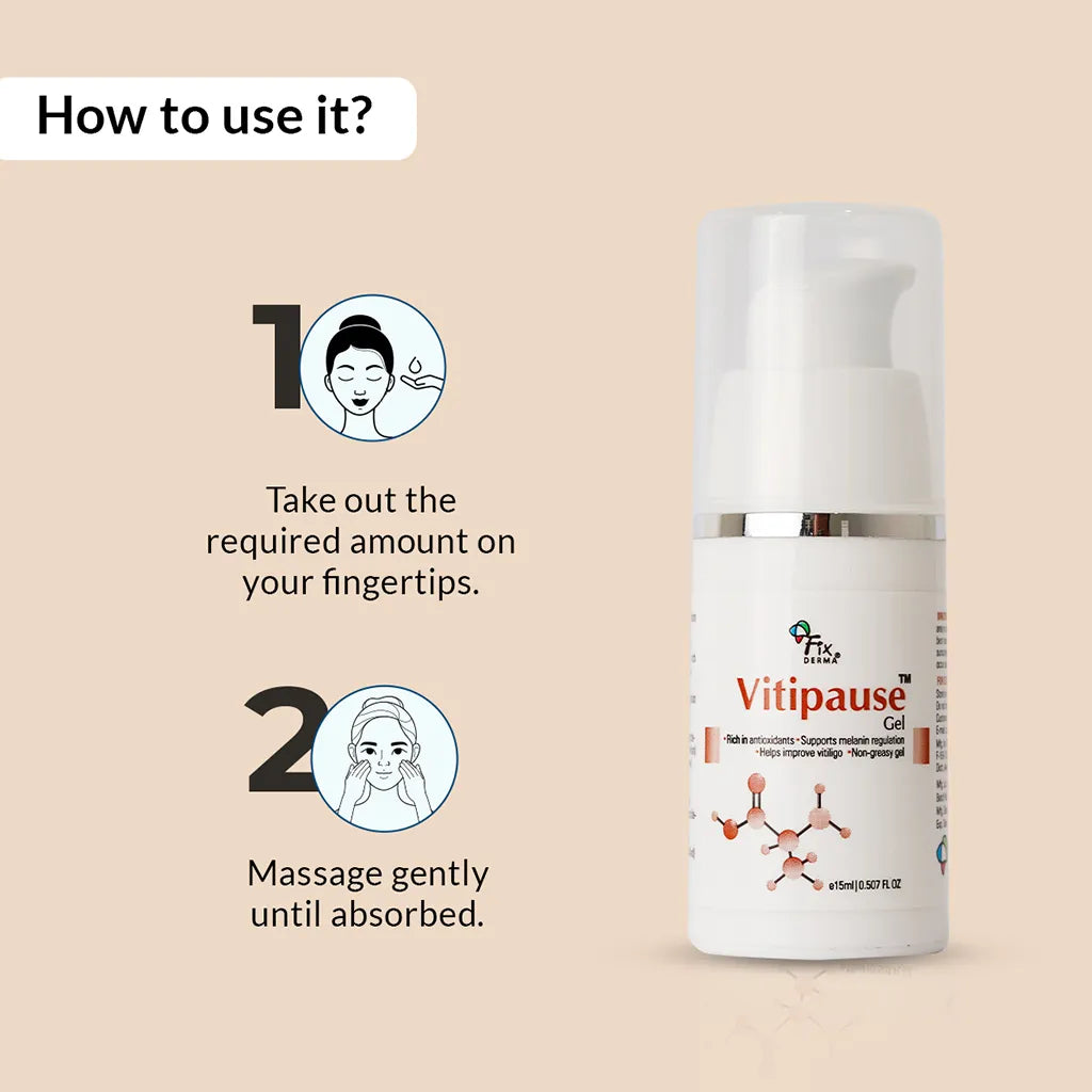 Vitipause Gel, 15 ml | A pigment-regulating formula to improve Vitiligo concerns