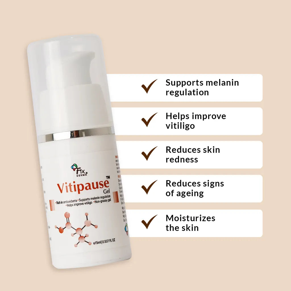 Vitipause Gel, 15 ml | A pigment-regulating formula to improve Vitiligo concerns