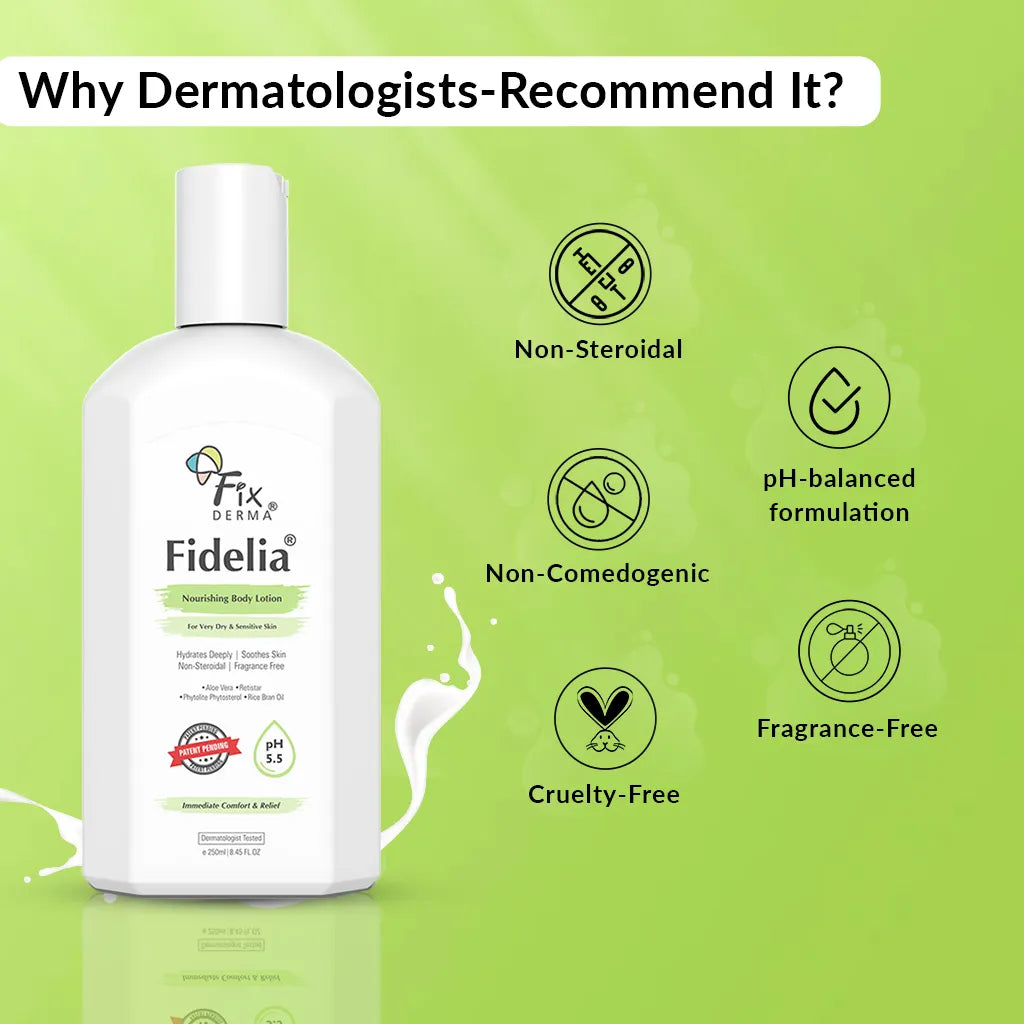 Fidelia Nourishing Body Lotion | pH-Balanced Body Lotion for Very Dry to Sensitive Skin