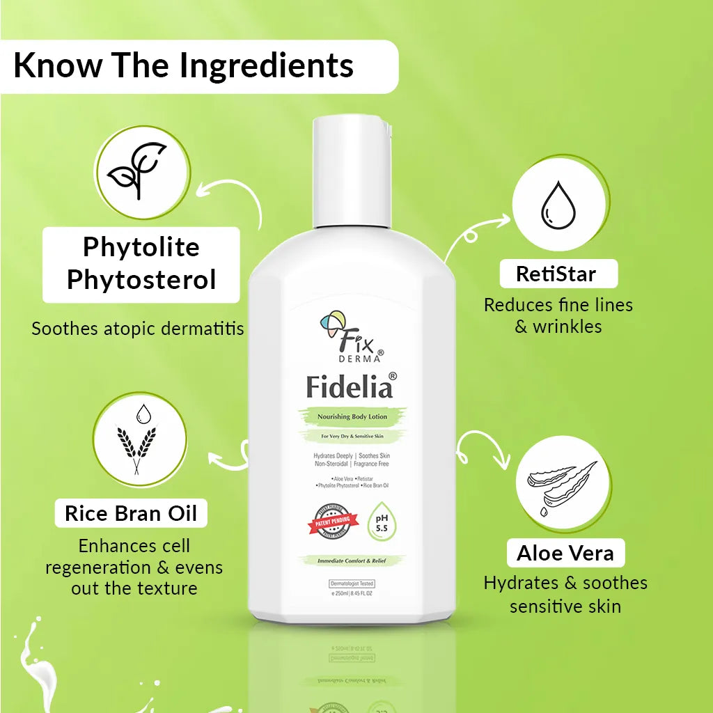 Fidelia Nourishing Body Lotion | pH-Balanced Body Lotion for Very Dry to Sensitive Skin